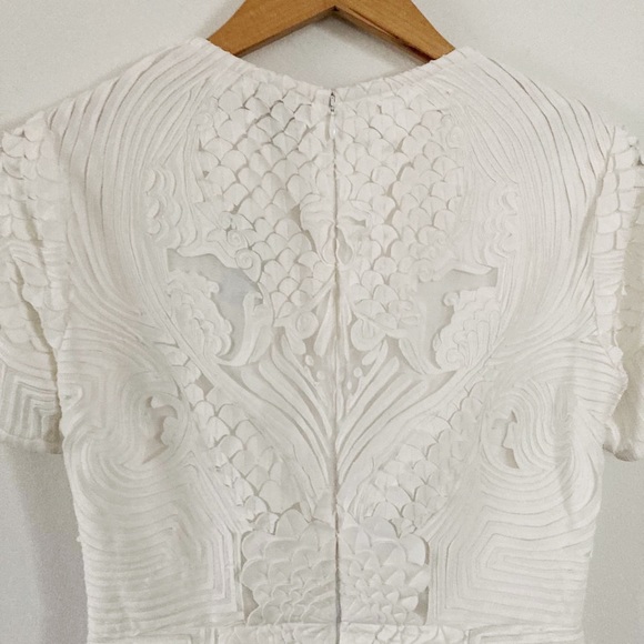 Pankaj and Nidhi Joelle white short sleeve dress 2 - Picture 8 of 14